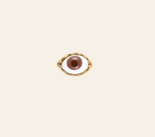 GRAINNE MORTON Brown Eye Stud Earring Single