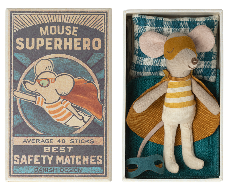 MAILEG Super Hero Mouse in a Box