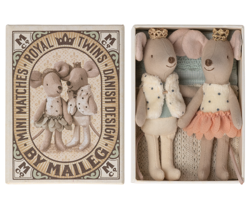 MAILEG Royal Twins Mice in a Box
