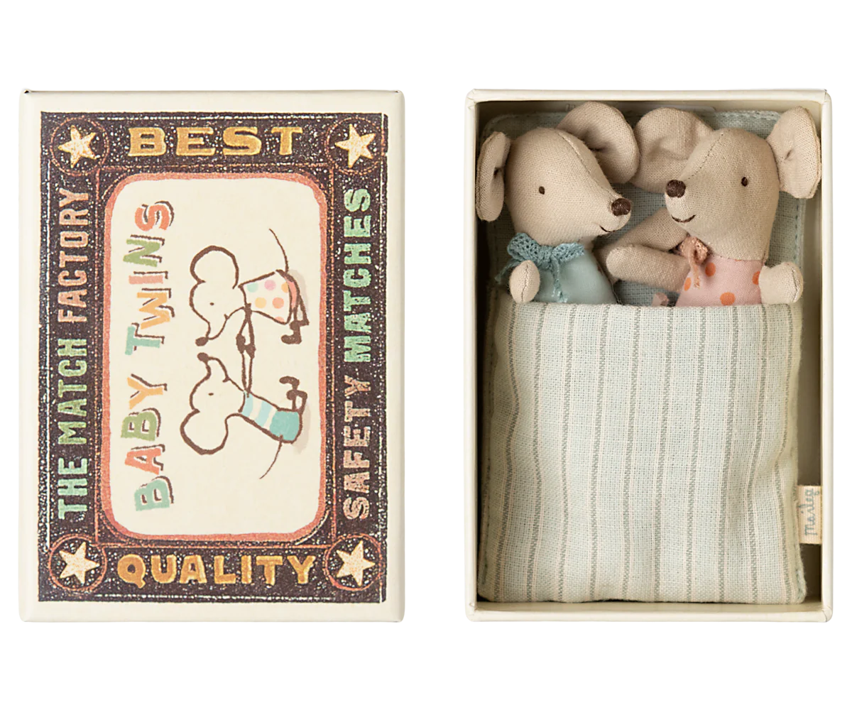 MAILEG Twin Mice in a Matchbox
