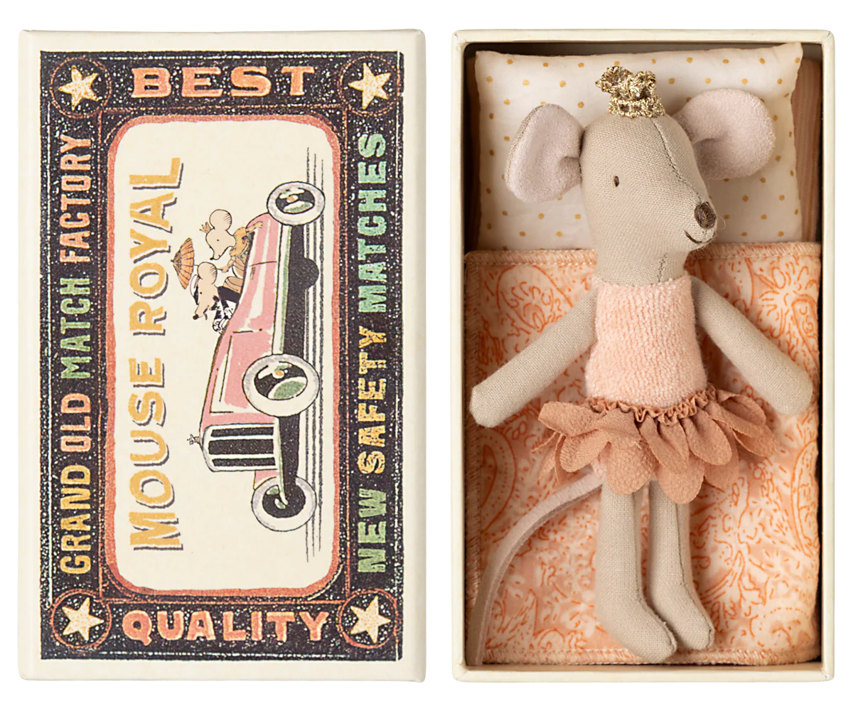 MAILEG Princess Little Sister Mouse in a Matchbox