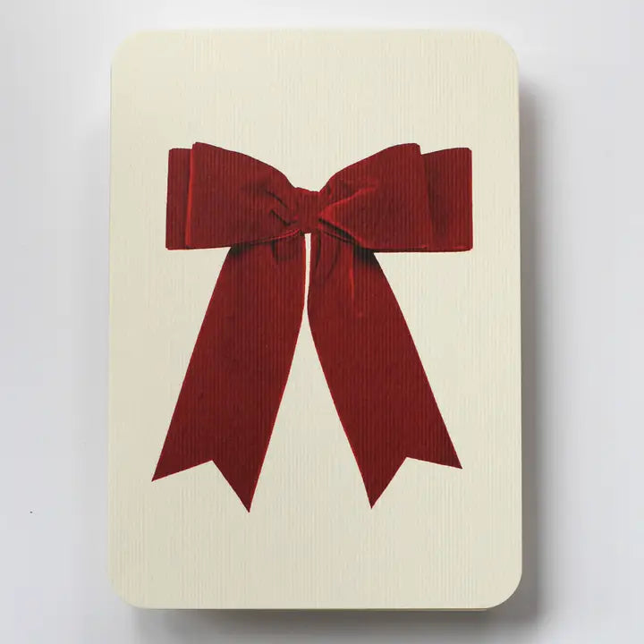 CANONBURY PRESS Red Velvet Bow Greeting Card