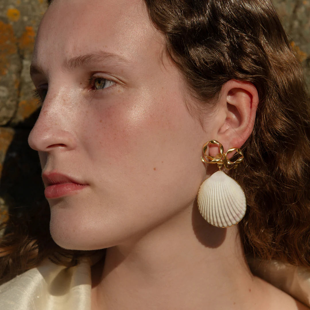 GRAINNE MORTON Bow & Shell Earrings