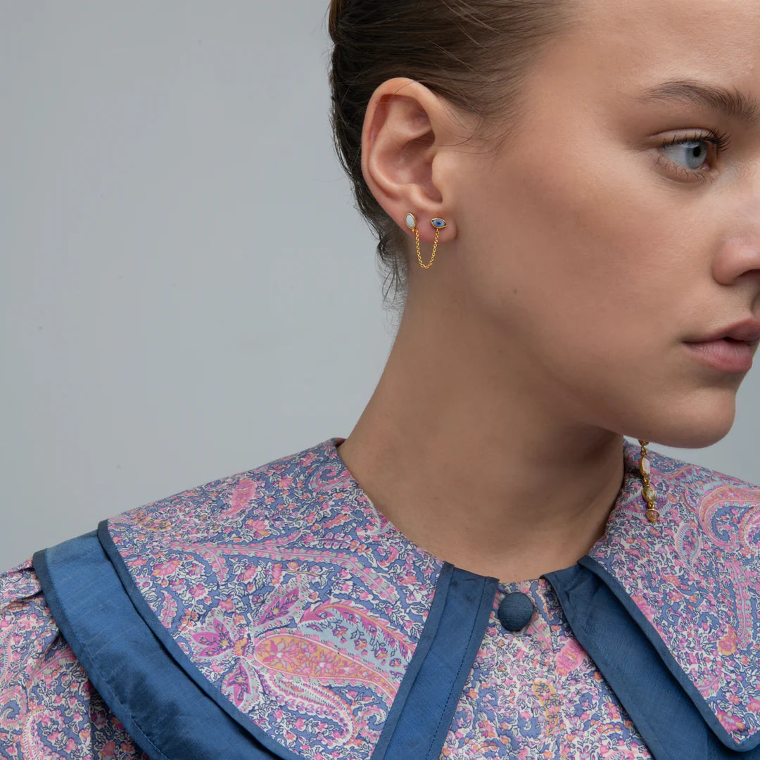 GRAINNE MORTON Eye Double Stud Earring Single