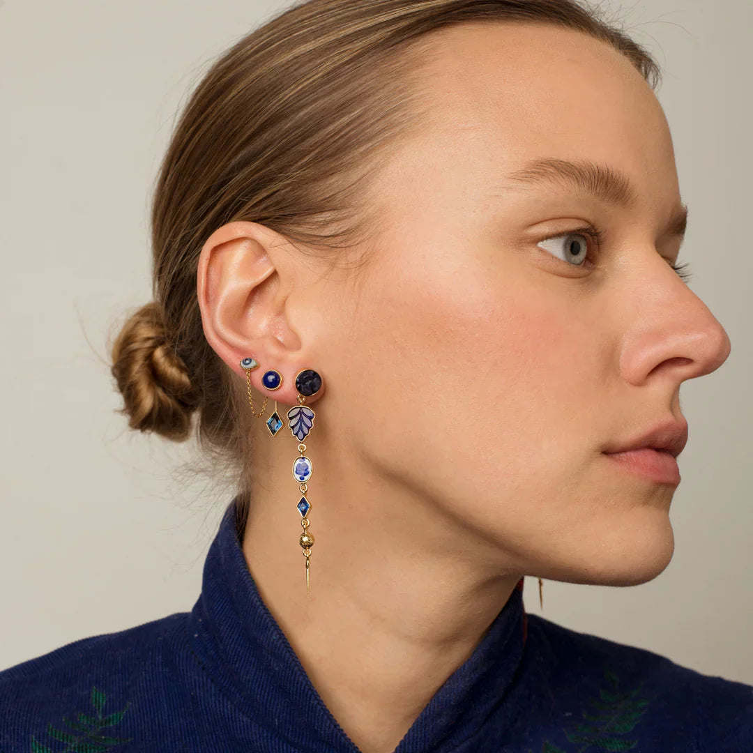 GRAINNE MORTON Mismatched Chain Stud Earrings