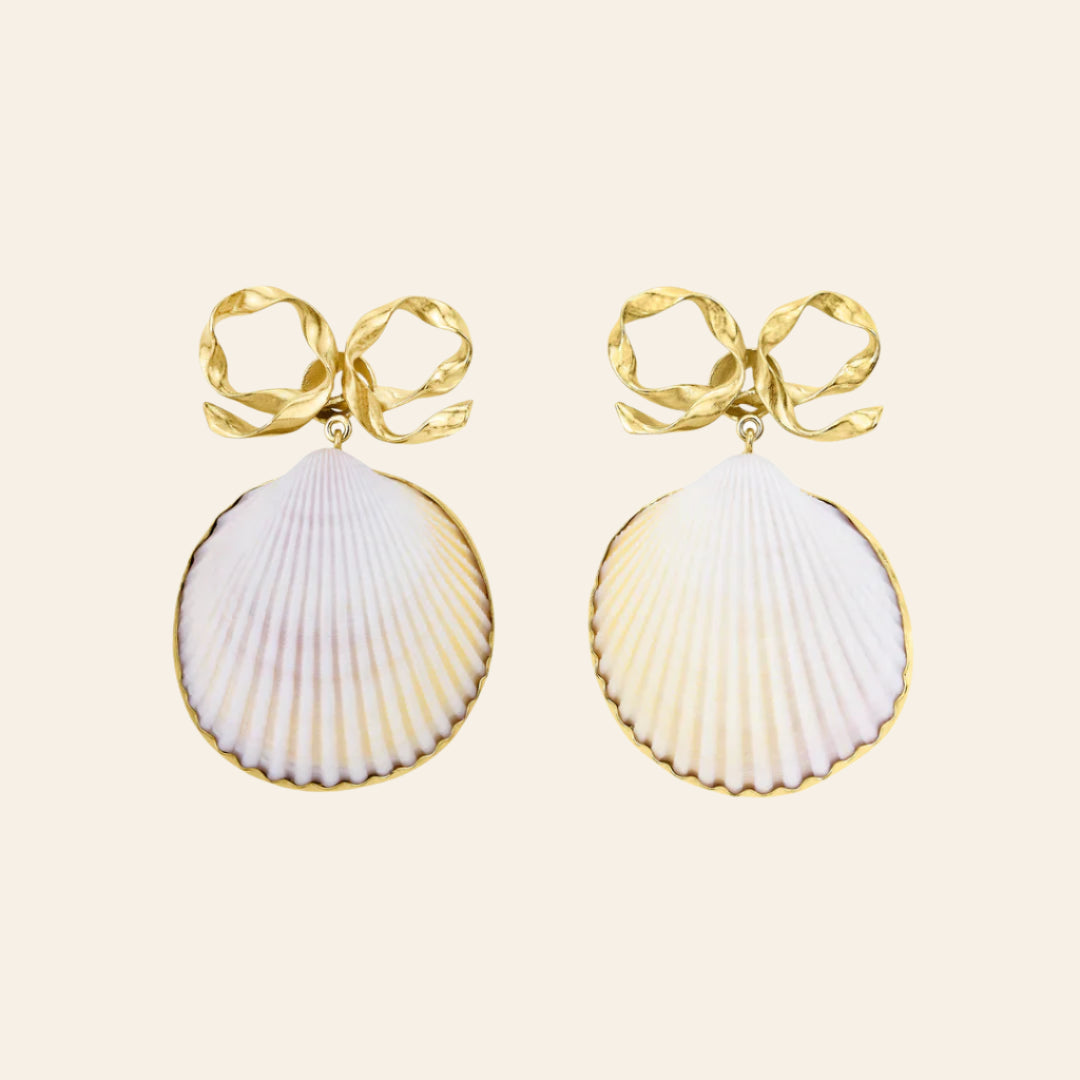 GRAINNE MORTON Bow & Shell Earrings