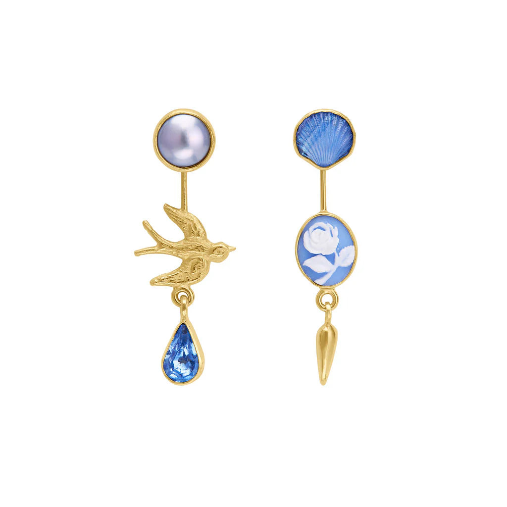 GRAINNE MORTON Double Detachable Victorian Drop Earrings