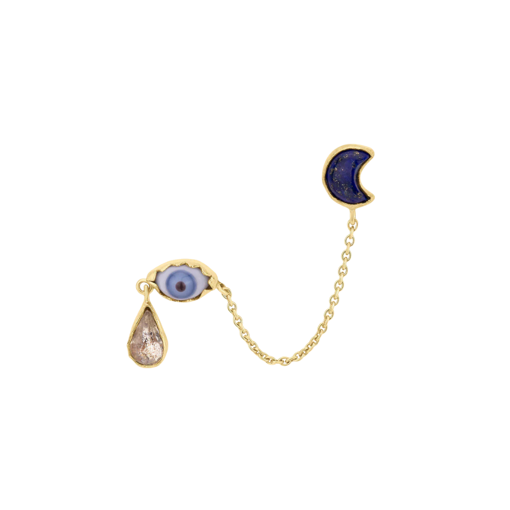 GRAINNE MORTON Eye Teardrop Double Stud Earring