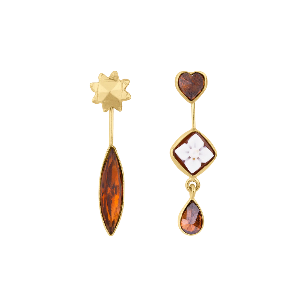 GRAINNE MORTON Amber Detachable Victorian Drop Earrings