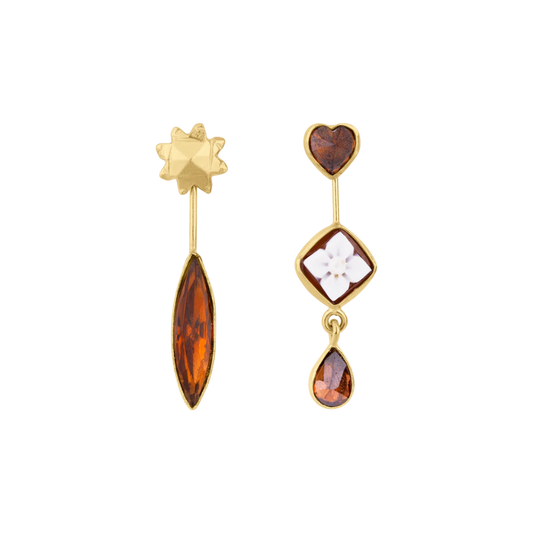 GRAINNE MORTON Amber Detachable Victorian Drop Earrings