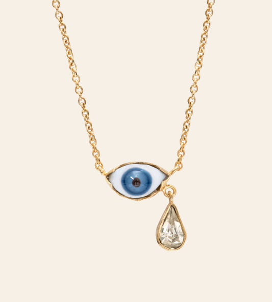 GRAINNE MORTON Blue Eye Teardrop Necklace