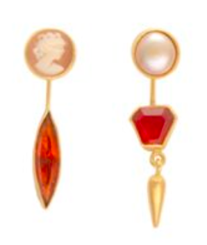 GRAINNE MORTON Cameo Detachable Victorian Drop Earrings