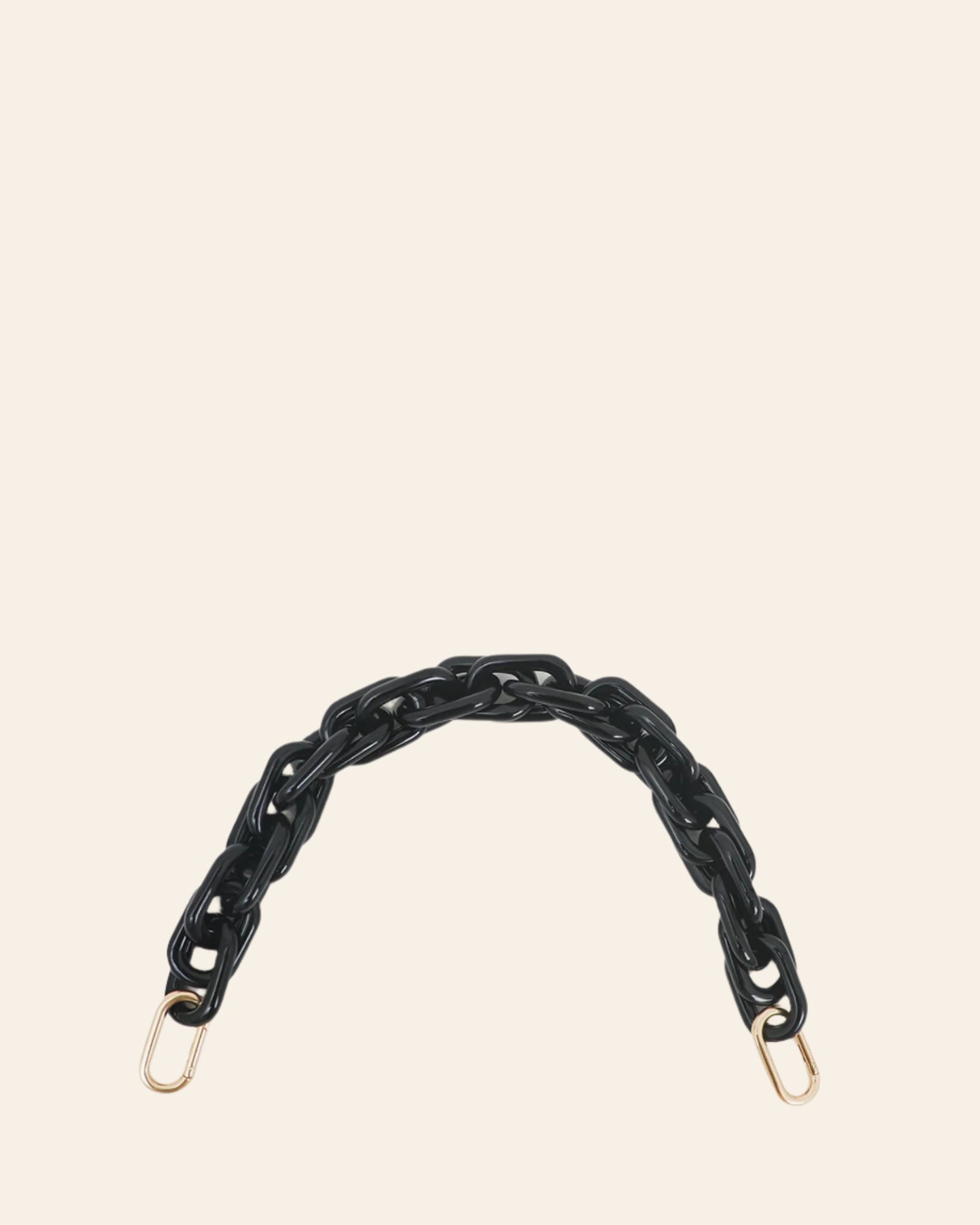 CLARE V Shortie Strap Black Resin