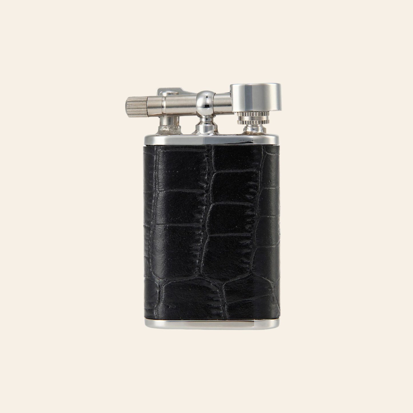 TSUBOTA PEARL Nb Petrol Croco Embossed Leather Lighter