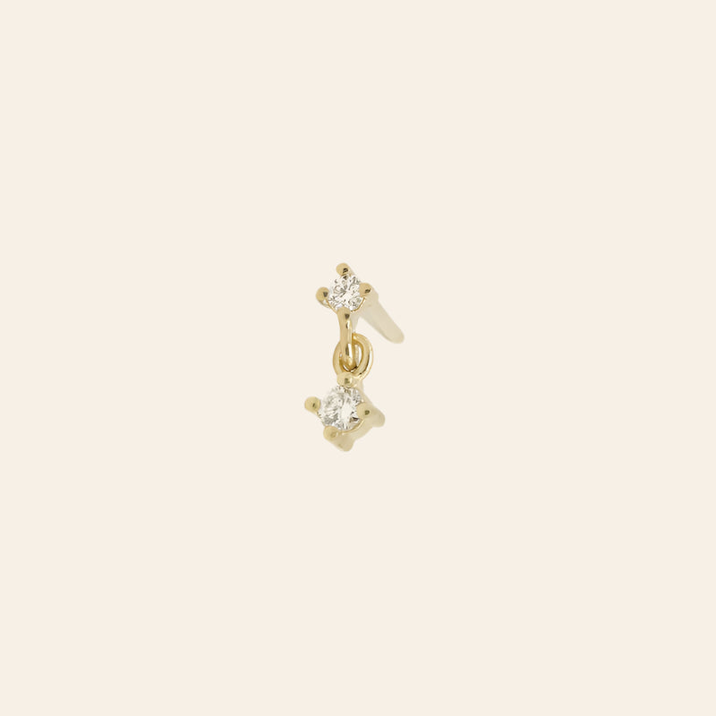 GJENMI Crown Diamond Earrings Pair
