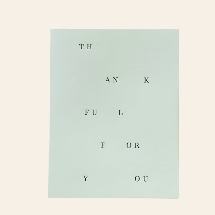 JAYMES PAPER Thankful For You Card No. 31