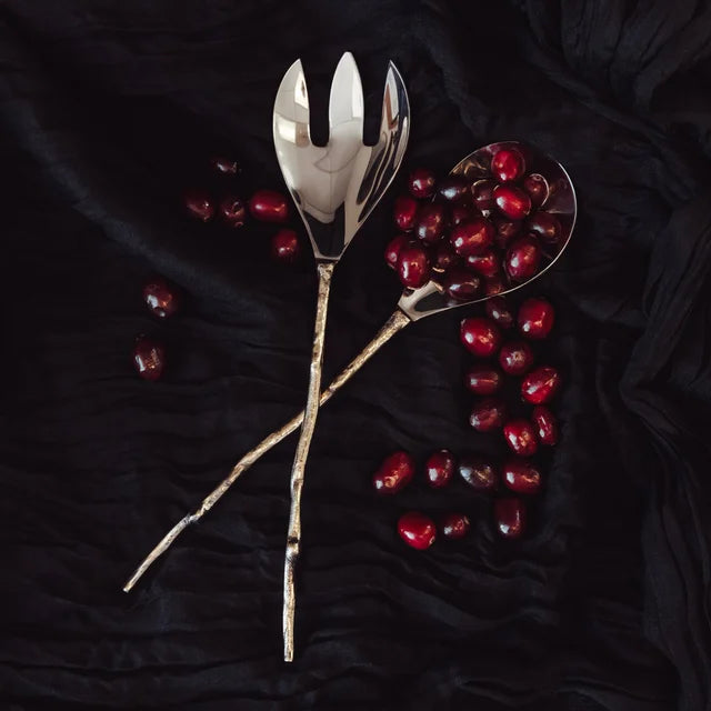 SHELTON METAL Olive Branch Serving Set