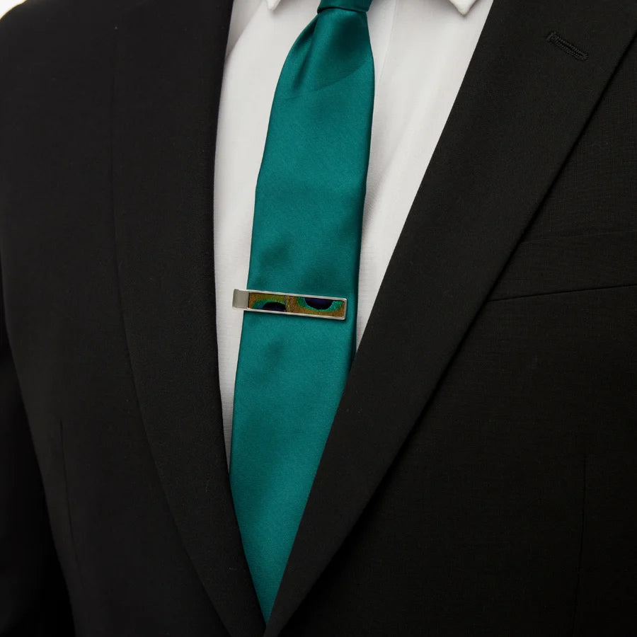 BRACKISH Succession Tie Clip Peacock