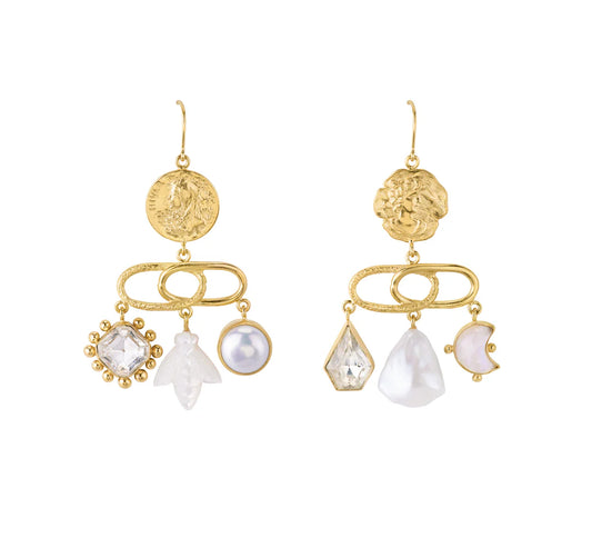 GRAINNE MORTON Decorative Linked Balance Drop Earrings