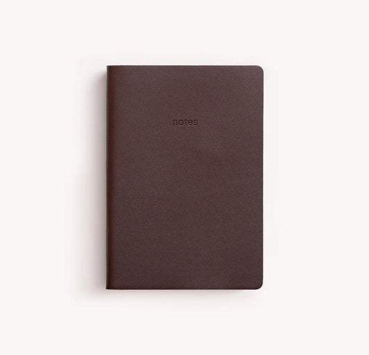 GRY MATTR A5 Vegan Leather Notebook Chocolate