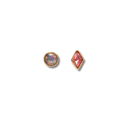 GRAINNE MORTON Pink Mismatched Stud Earrings