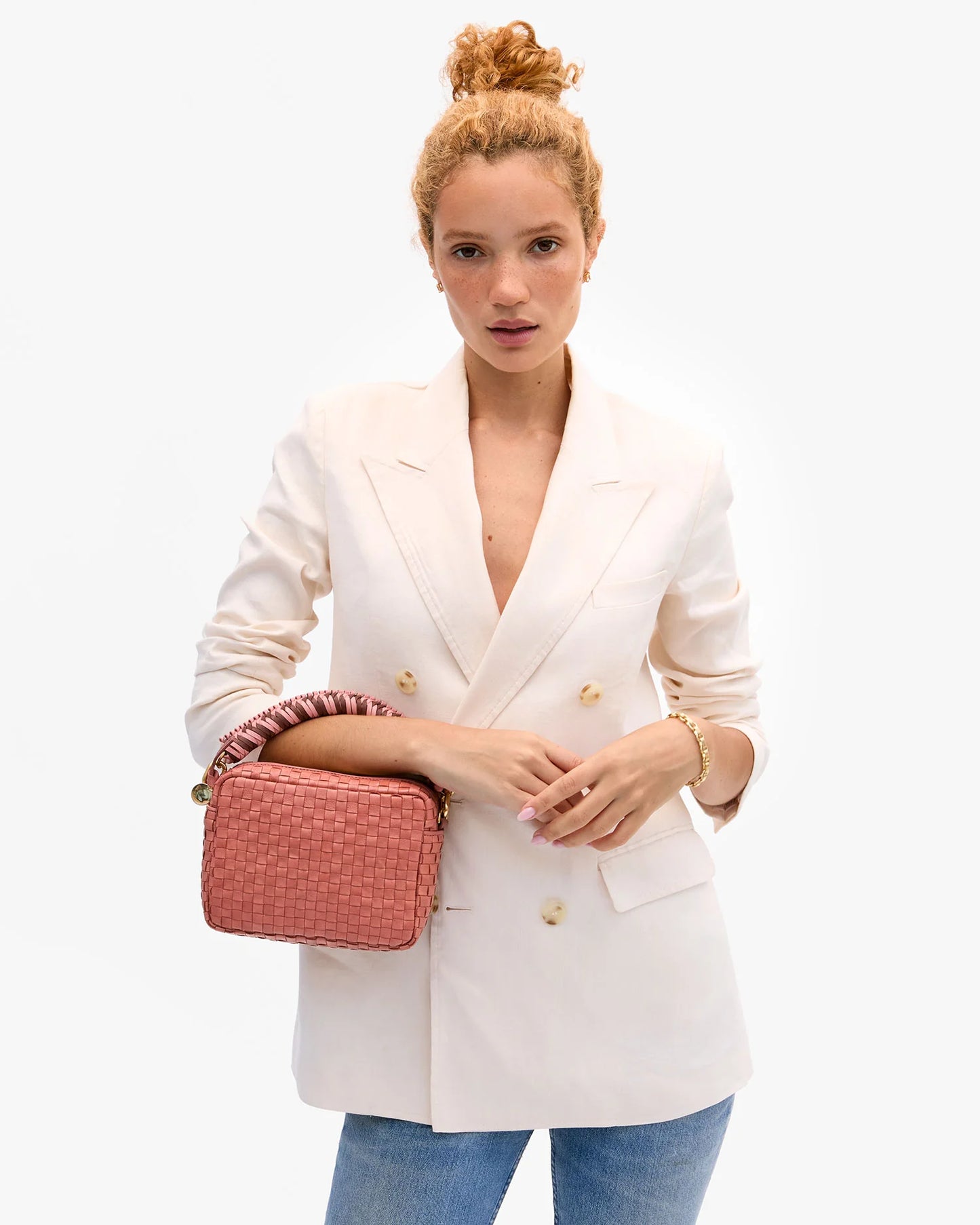 CLARE V Braided Top Handle