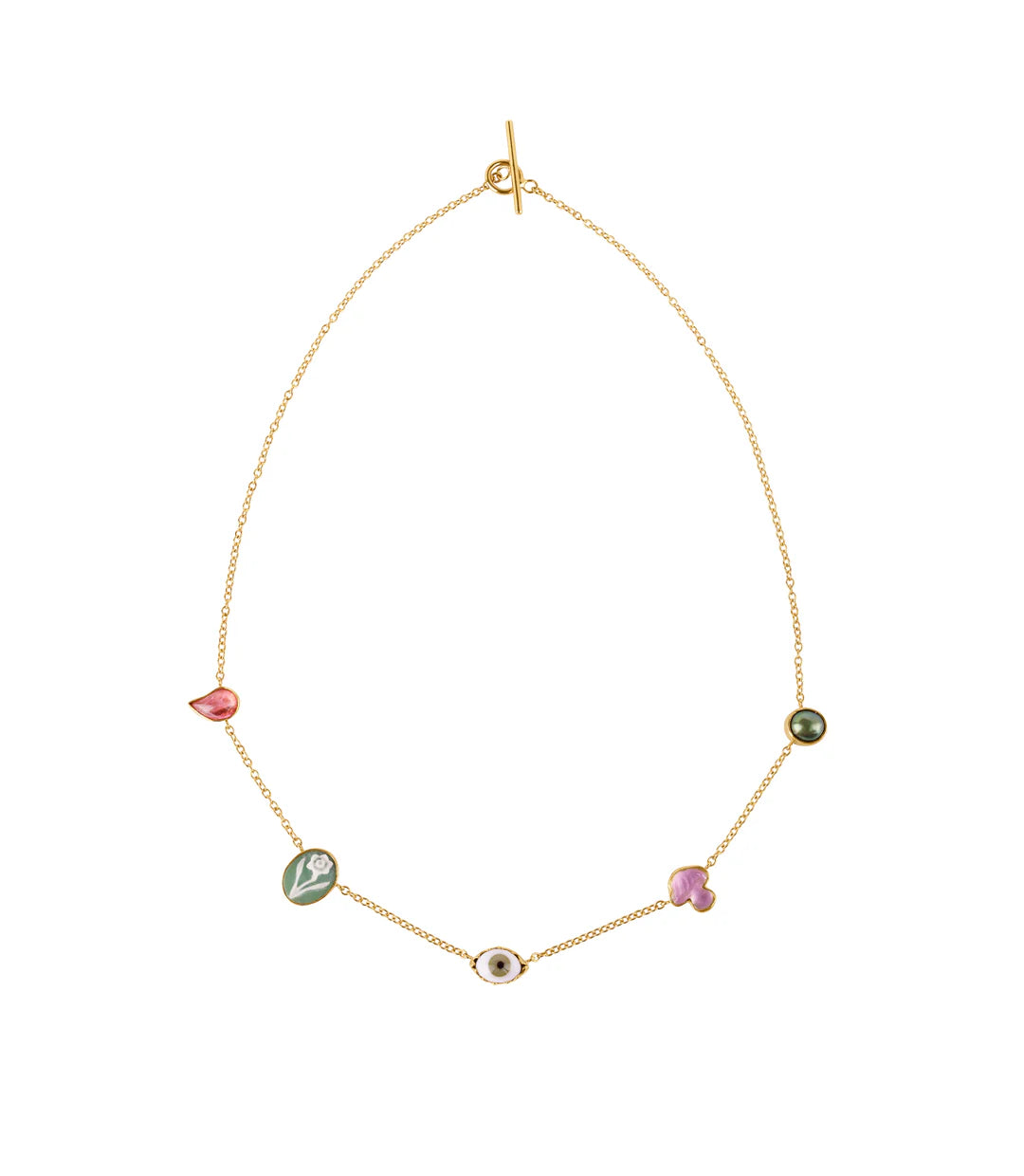 GRAINNE MORTON Five Mini Charm Necklace