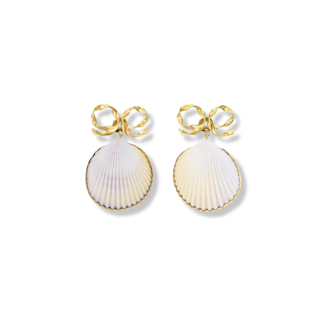 GRAINNE MORTON Bow & Shell Earrings