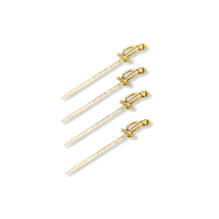 SHELTON METAL Sword Martini Pick Set of 4