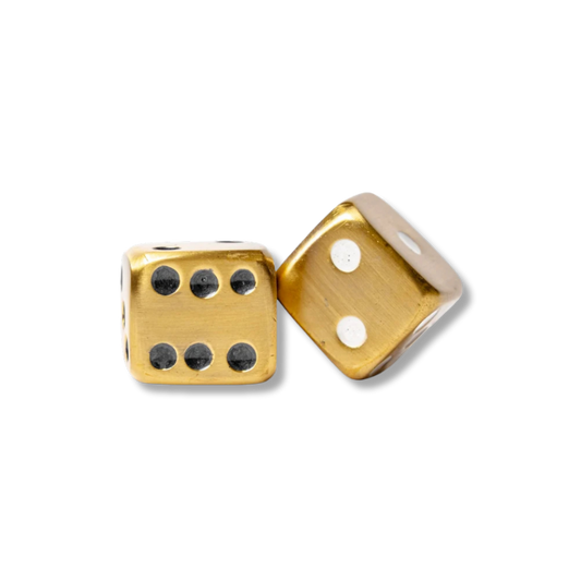 SHELTON METAL Brass Dice Set of 2