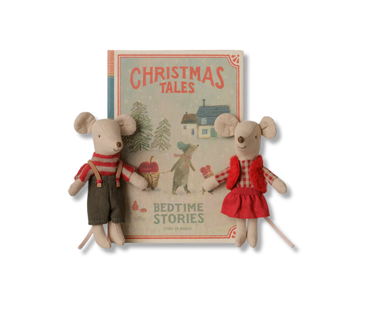 MAILEG Christmas Twin Mice in Book