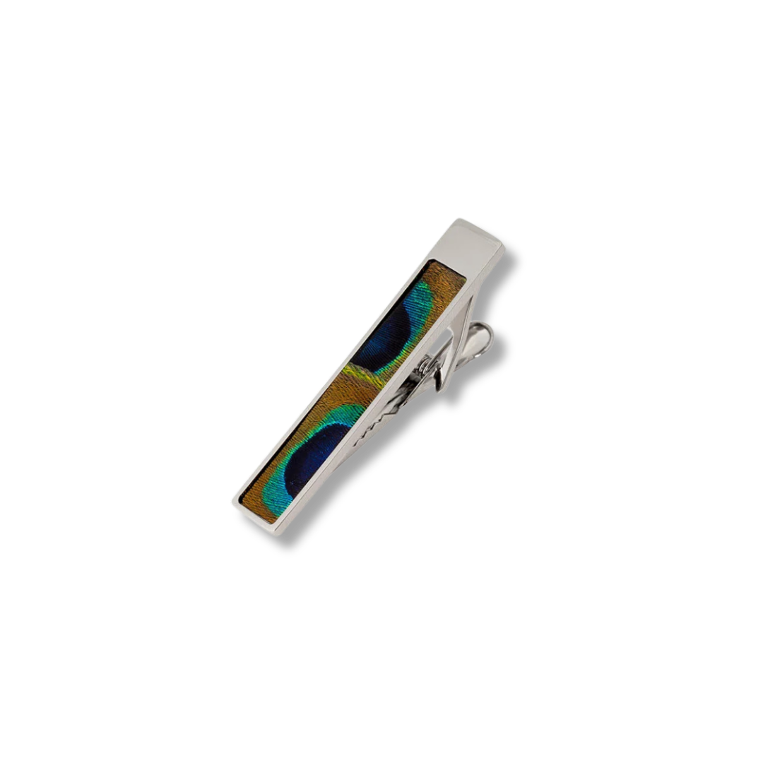 BRACKISH Succession Tie Clip Peacock