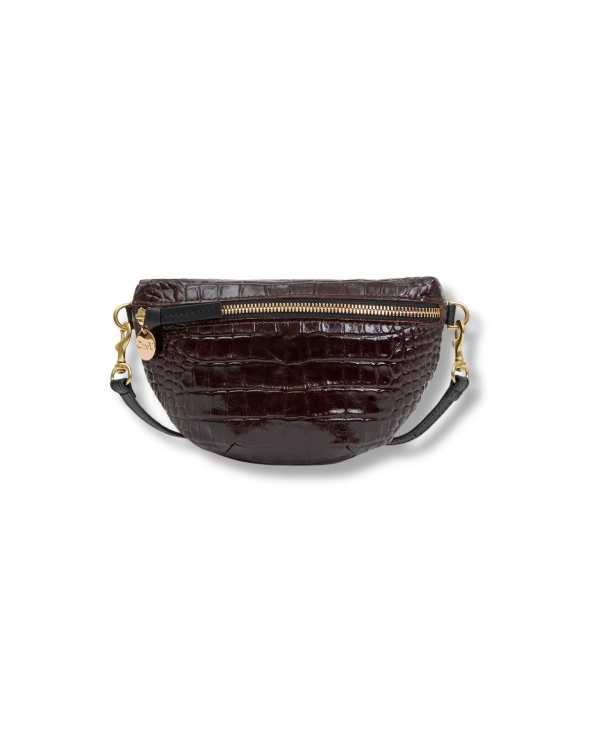 CLARE V Petite Fanny Roma Croco