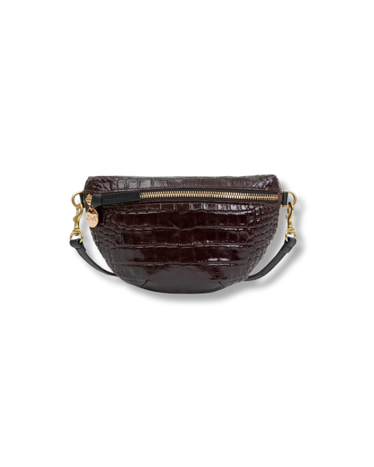 CLARE V Petite Fanny Roma Croco