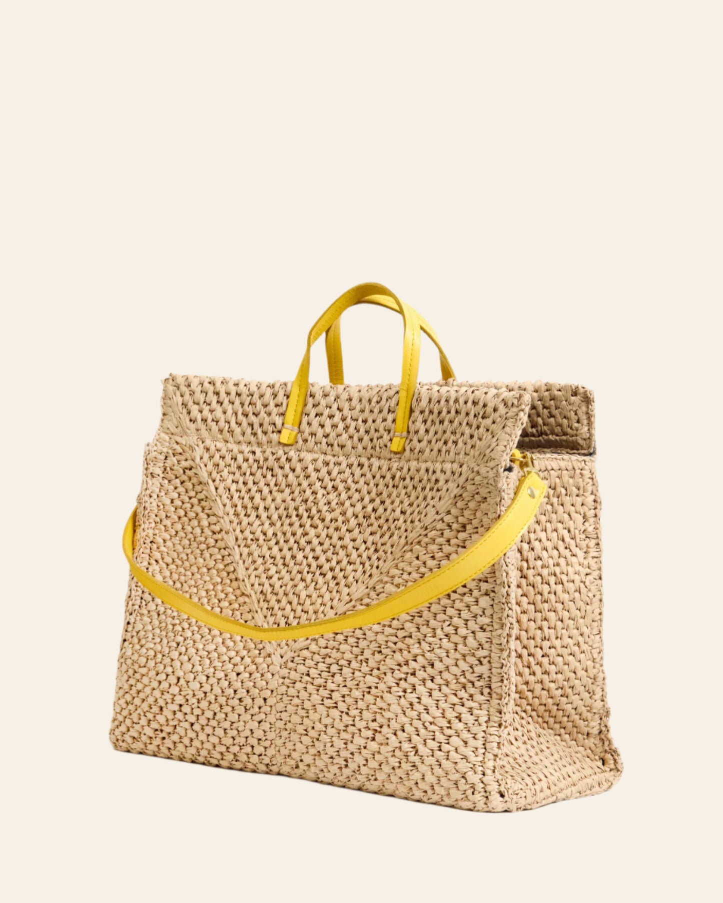 CLARE V Summer Simple Tote Dune Raffia