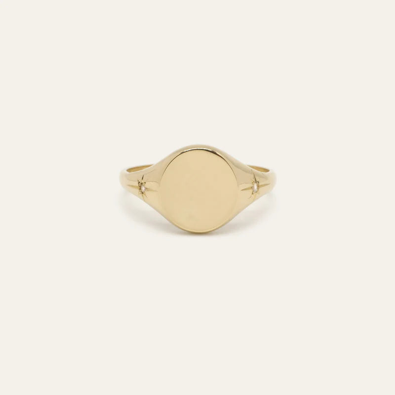 GJENMI Luna Freckle Signet Ring